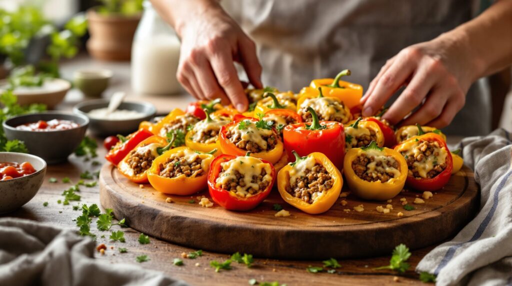 recette mini poivrons farcis à la viande