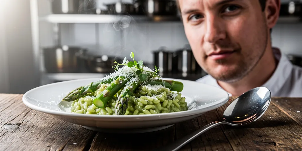 risotto au asperge verte