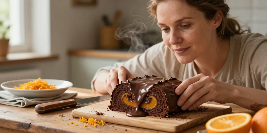 fondant orange chocolat
