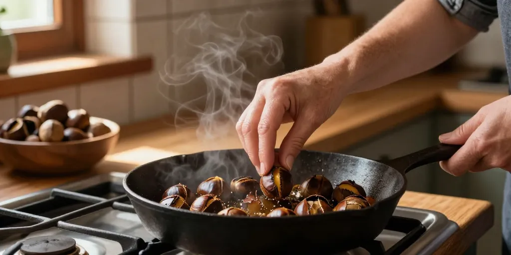 cuisson chataigne a la poele