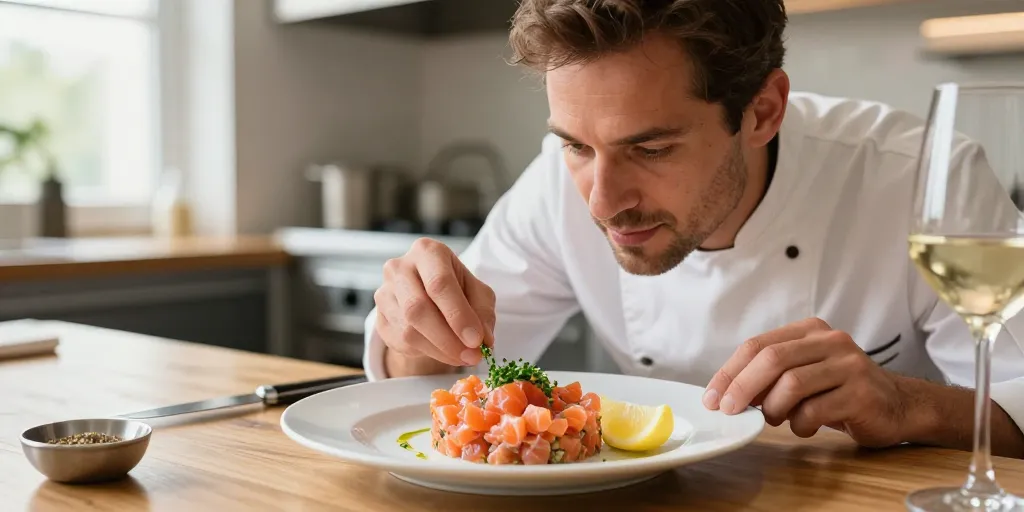 tartare de saumon de cyril lignac