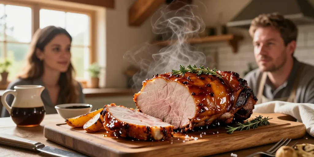 rouelle de porc à la bière et au miel
