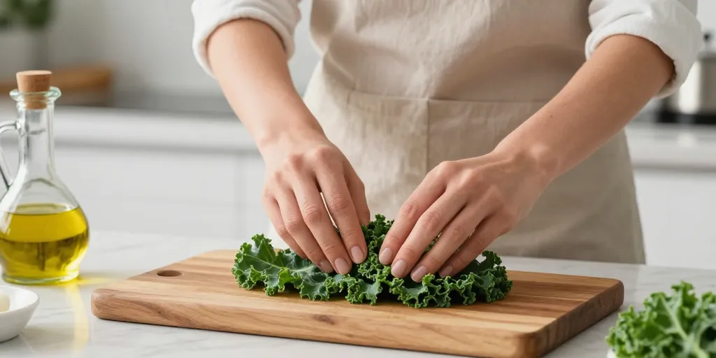 preparer chou kale