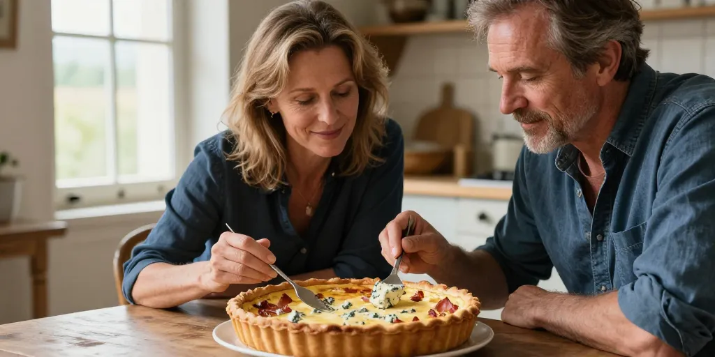 quiche au roquefort et lardons