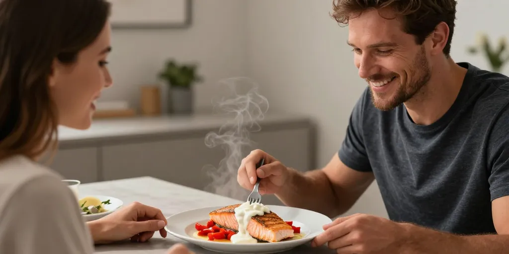 recette saumon poivron crème fraîche