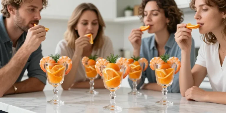 verrine clementine crevette